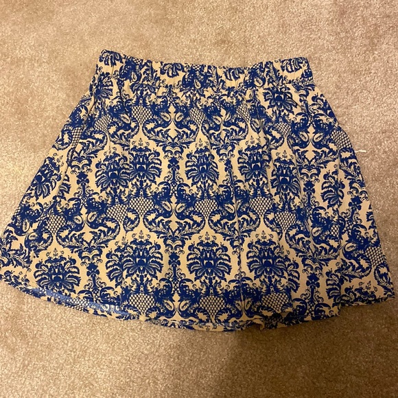 mine Dresses & Skirts - Blue/Tan Mini Skirt
